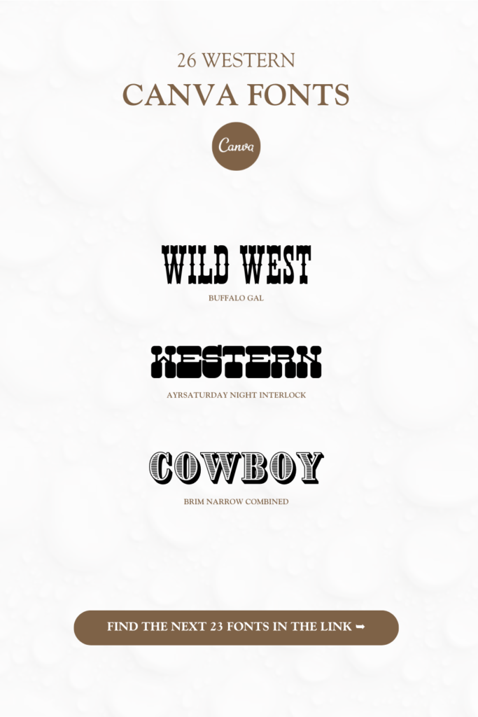 26 Western Canva Fonts Thatll Make Any Cowboy Proud Goofy Designer