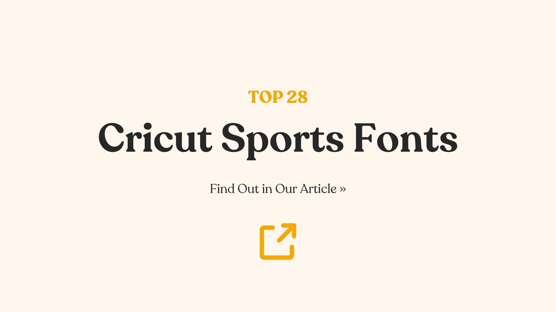 28 Cricut Sports Fonts That Will Score Big in Your Designs