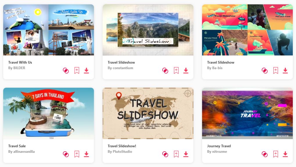 travel slideshow after effects template free